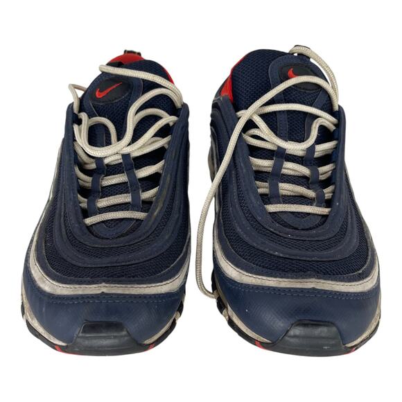 Nike Air Max 97 Midnight Navy Blue White Leather 921826-403 Size 10.5 Men - Picture 2 of 8